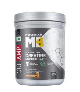 MuscleBlaze - Creatine Monohydrate CreAMP | Peach Iced Tea (320g)